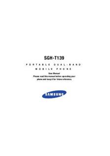 Samsung SGH T139 manual. Camera Instructions.